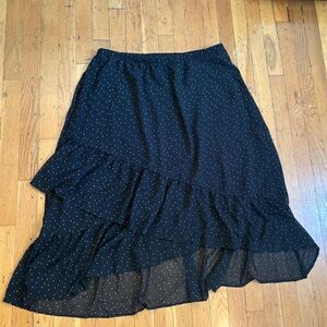 a new day Black and White Polka Dot A-Line Skirt